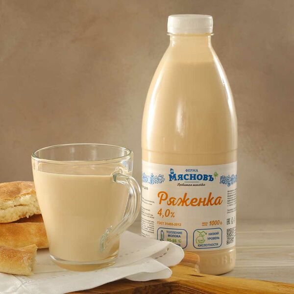 Ряженка МясновЪ Ферма от КуулКлевер ГОСТ 4%, 1 кг