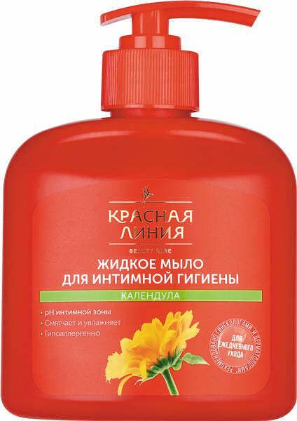 Жидкое мыло для интимной гигиены Красная линия Календула, 250мл