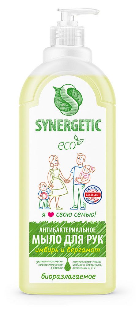

Жидкое мыло для рук и тела Synergetic Имбирь и бергамот 500 мл