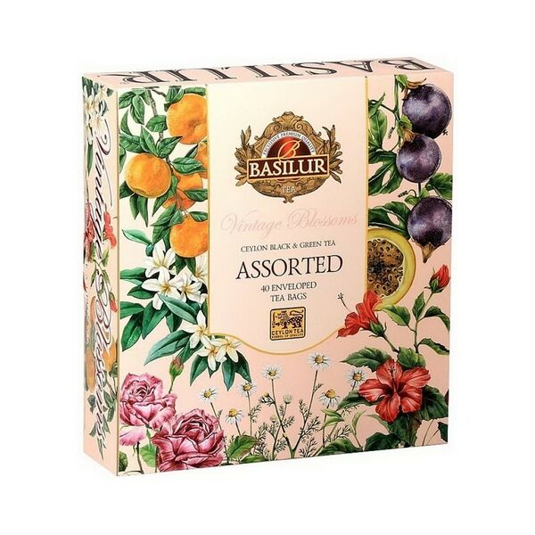 Чай черный Basilur Винтажные цветы Ассорти аром пак 40*1,5г