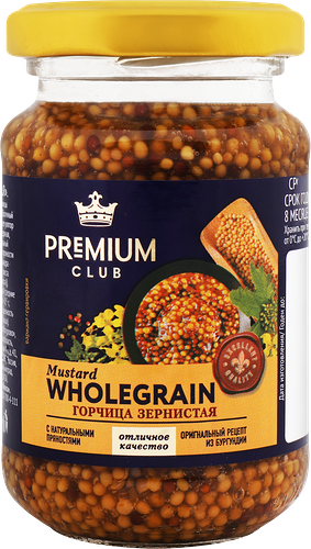 Горчица Premium Club Зернистая, 180 г