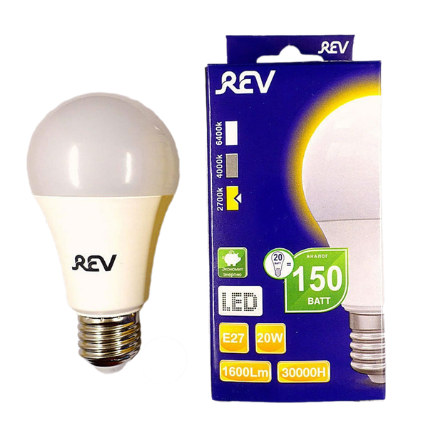 Лампа светодиодная Е27, 20 Вт ТМ Rev (Рев)