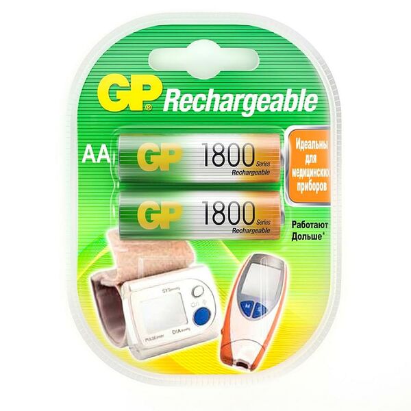 Аккумулятор AA GP Rechargeable 2х1800mAh