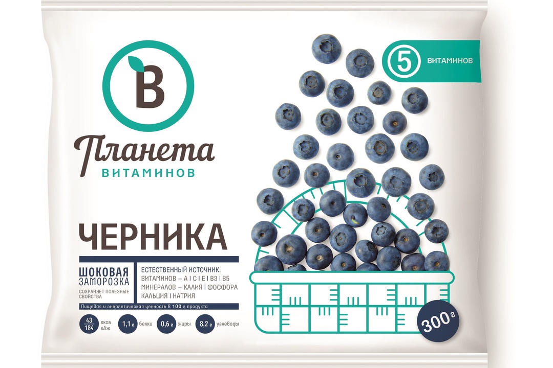 

Черника Планета Витаминов замороженная 300 г Продукт замороженный