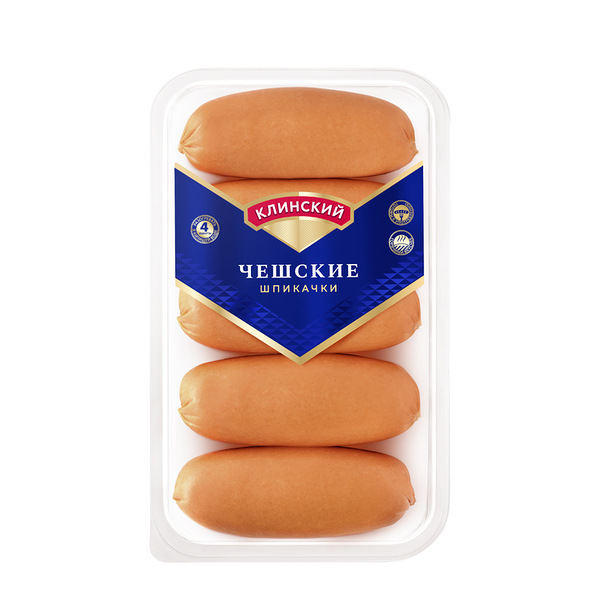 Шпикачки варёные Клинский МК Чешские категории Б, 450г