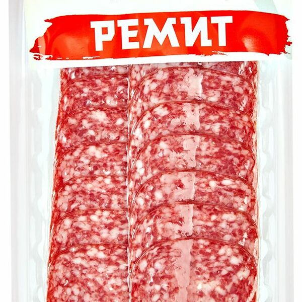 Колбаса сырокопченая Ремит Миланская, нарезка
