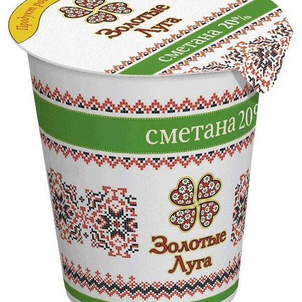 Сметана Золотые Луга 20%