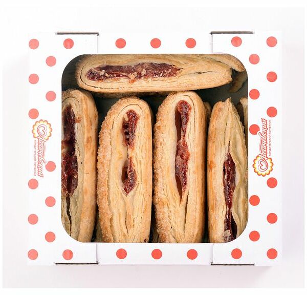 Печенье слоеное Лихачёвский кондитерский комбинат Язык с брусникой 320 г