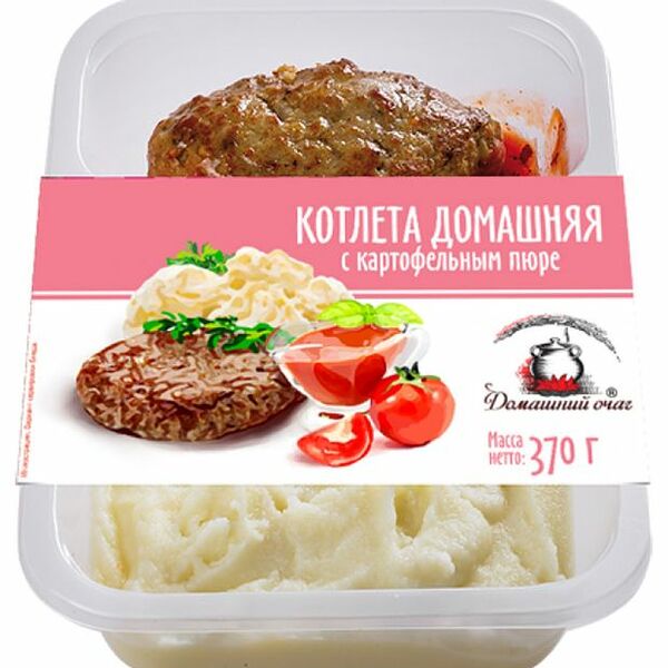 Котлета Домашний очаг Домашняя с картофельным пюре 370г