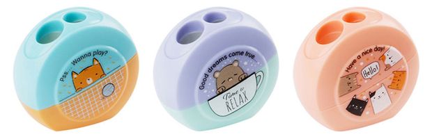 

Точилка пластиковая Meshu Beary beary 2 отверстия 1 шт. цвет в ассортименте