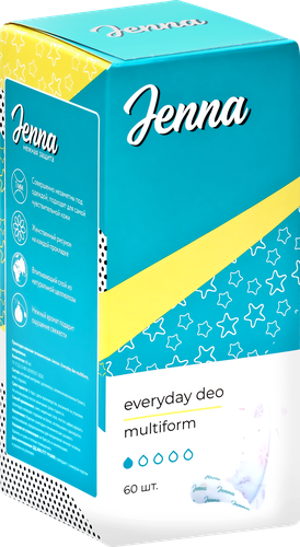 

Прокладки ежедневные Jenna Everyday Deo Multiform 60 шт