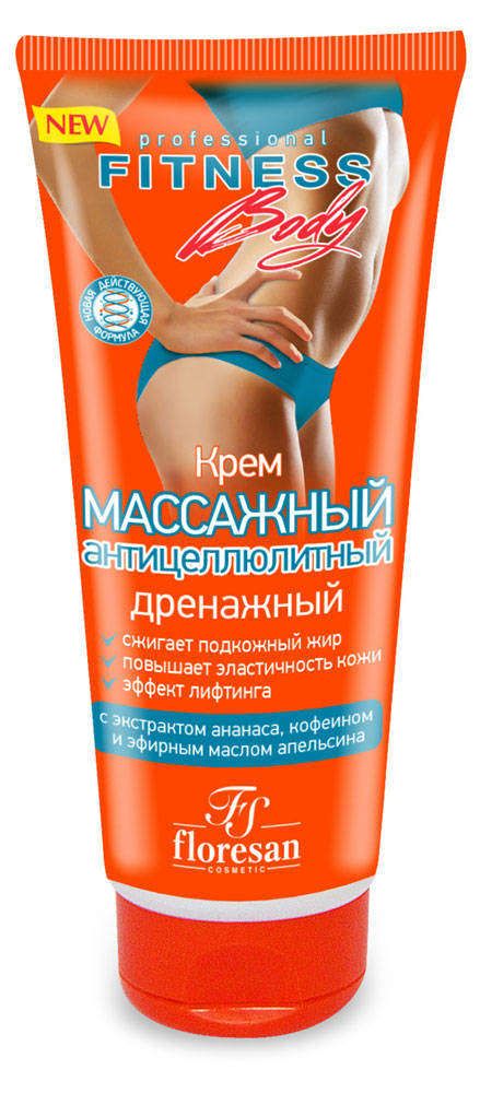 

Крем Floresan Fitness Body массажный антицеллюлитный дренажный 200 мл