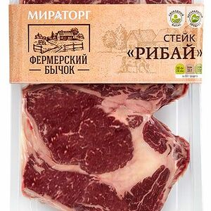 Стейк из мраморной говядины Рибай Фермерский бычок Мираторг, 500г