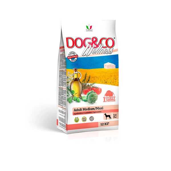Wellness Dog&Co Adult Medium/Maxi корм для собак средних и крупных пород Баранина и рис