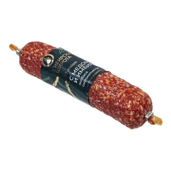 Колбаса сырокопченая Сибирская Широта с медом и имбирем