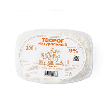 Творог Столыпинская ферма 9% 300г, Россия