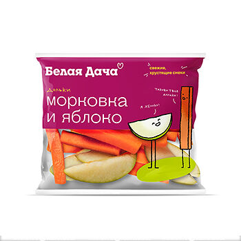 Морковные палочки и яблочные дольки Белая дача 80г