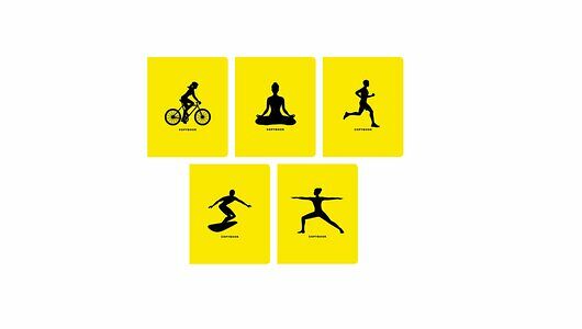 Тетрадь общая Listoff Total yellow. Sport time А5 48 листов в клетку на скрепке, в ассортименте