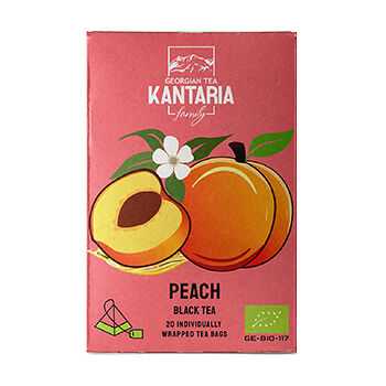 Чай черный KANTARIA с персиком в пирамидках