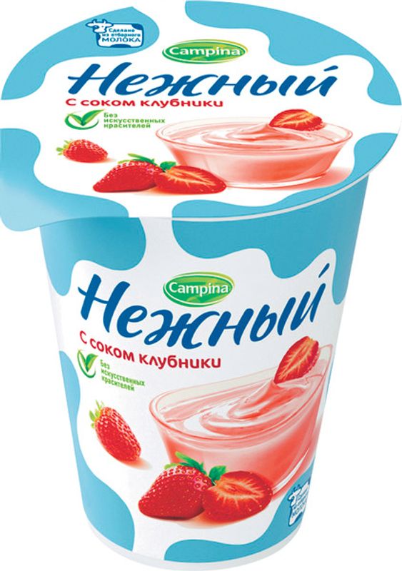 

Йогурт Нежный с соком клубники 1.2% 320 г