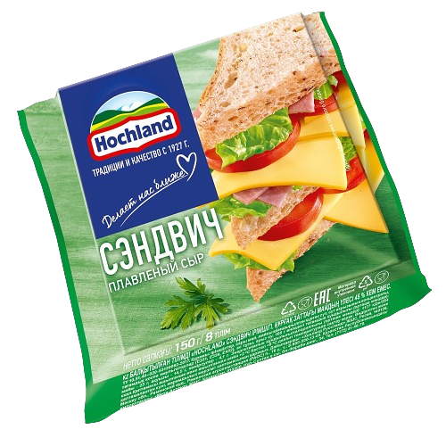 Сыр плавленый HOCHLAND сэндвич ломтики 150г