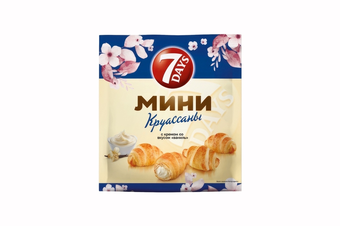 

Мини круассаны 7 Days c кремом со вкусом ваниль 265 г