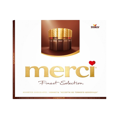 Набор шоколадных конфет MERCI из темного шоколада вес 250г Storck ГЕРМАНИЯ