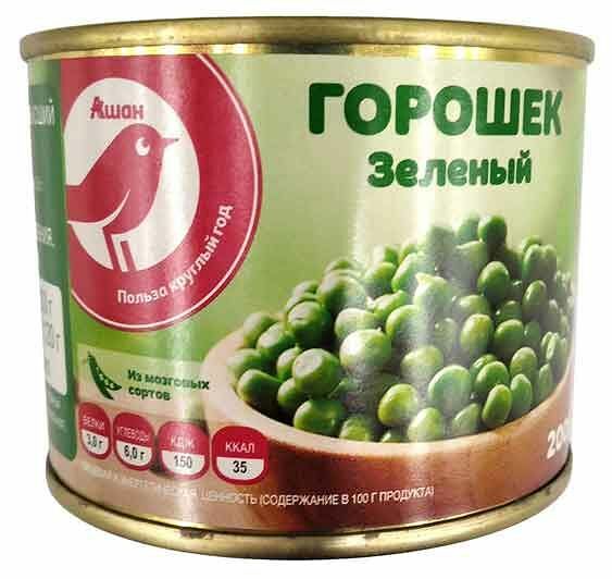Горошек зеленый АШАН Красная птица