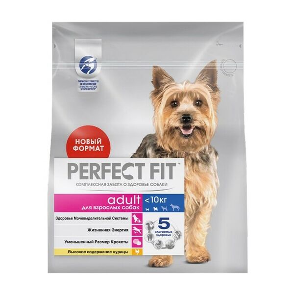 Сухой корм PERFECT FIT™ для собак мелких и миниатюрных пород старше года, с курицей, 1.2 кг
