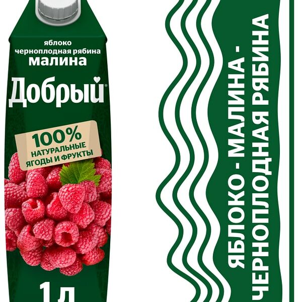 Нектар Добрый Яблоко-малина-черноплодная рябина 1л
