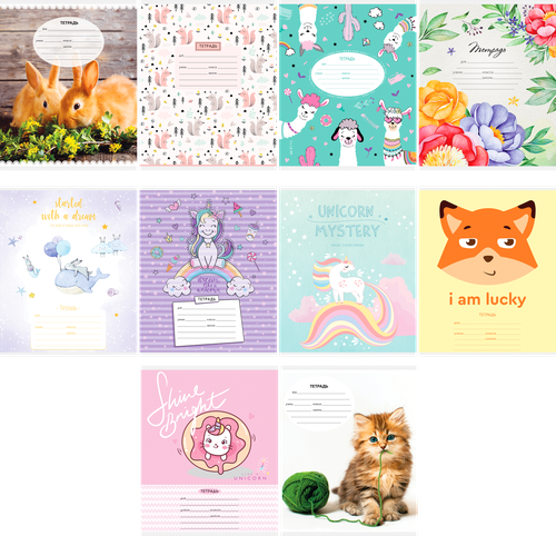 

Тетрадь ArtSpace Микс для девочек А5 12 листов в косую линейку1 шт дизайн в ассортименте