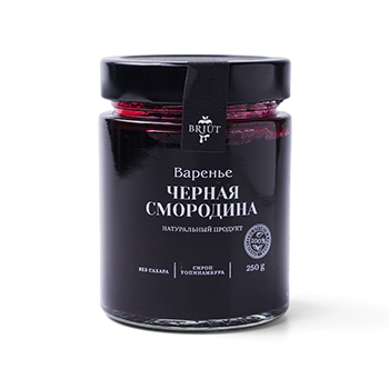 

Варенье Briut Черная смородина на сиропе из топинамбура