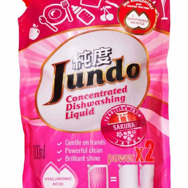 Гель для мытья посуды и детских принадлежностей Jundo, с ароматом цветущей сакуры, 800г