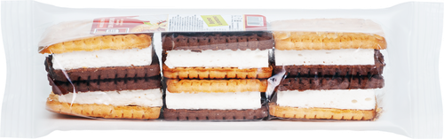 

Печенье сахарное Сладкая Артель Узоры Минусинска двухцветное с начинкой суфле 190 г