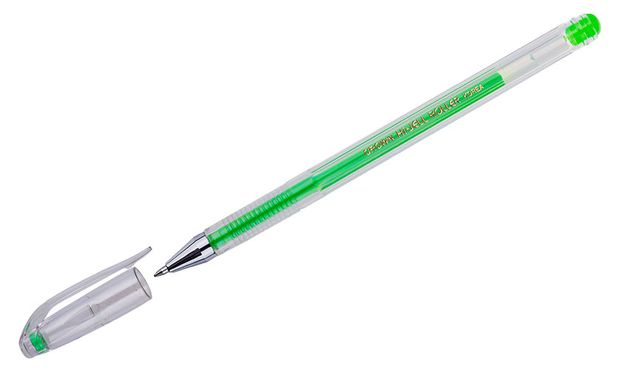 

Ручка гелевая Crown Hi-Jell Metallic зеленая, 0,7 мм