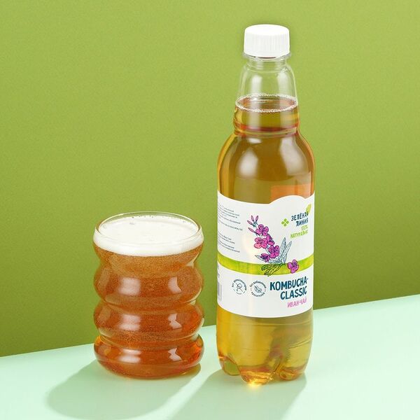 Напиток на чайном грибе Kombucha classic иван-чай Зелёная Линия