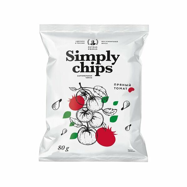Чипсы картофельные Simply Chips Пряный томат, 80г