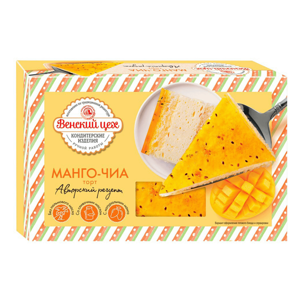 Торт Венский цех Манго-чиа 430г