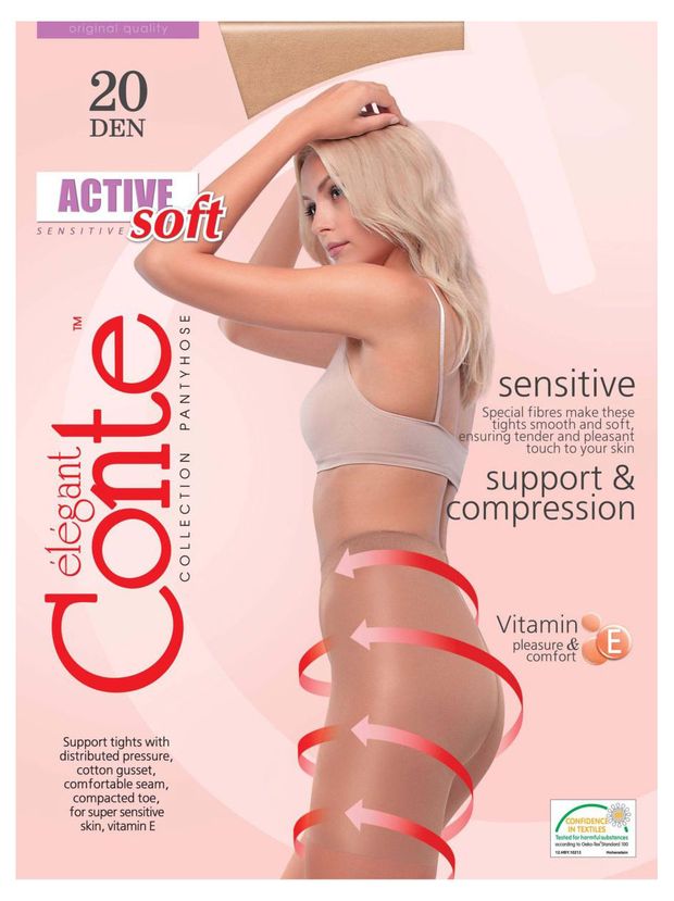 

Колготки женские Conte Elegant Active 20 Den цвет Natural размер 3