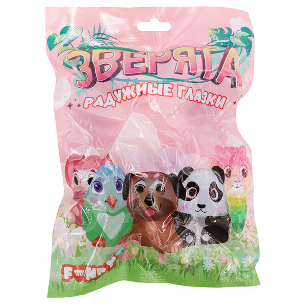 Сквиши зверята с радужн глазками 6 видов Funky Toys FT220909301