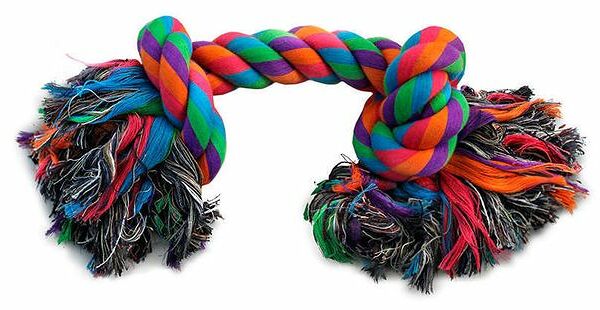 Игрушка Triol Веревка, 2 узла для собак 18 см в ассортименте