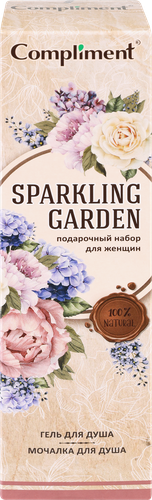 

Косметический набор для тела Compliment Sparkling Garden для женщин №1361 Гель для душа, 250 мл+мочалка
