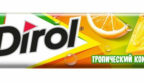 Жевательная резинка Dirol без сахара тропический коктейль 13.6 г