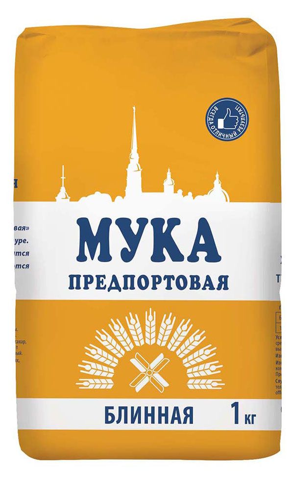 

Мука Предпортовая пшеничная блинная высший сорт, 1 кг