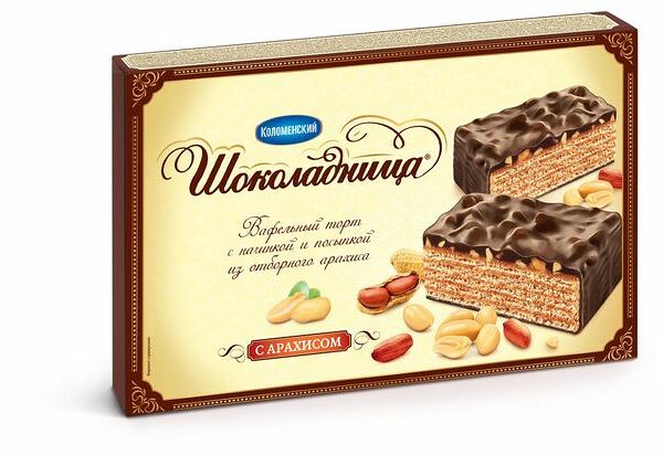 Торт вафельный ШОКОЛАДНИЦА с арахисом 400г