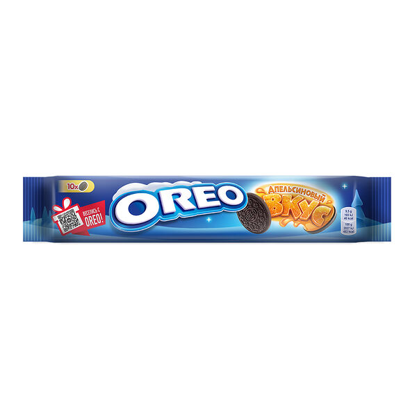 Печенье Oreo с какао и начинкой со вкусом апельсина, 95 г