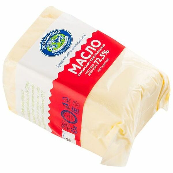 Масло сливочное Тюкалинский МСК Крестьянское 72.5%