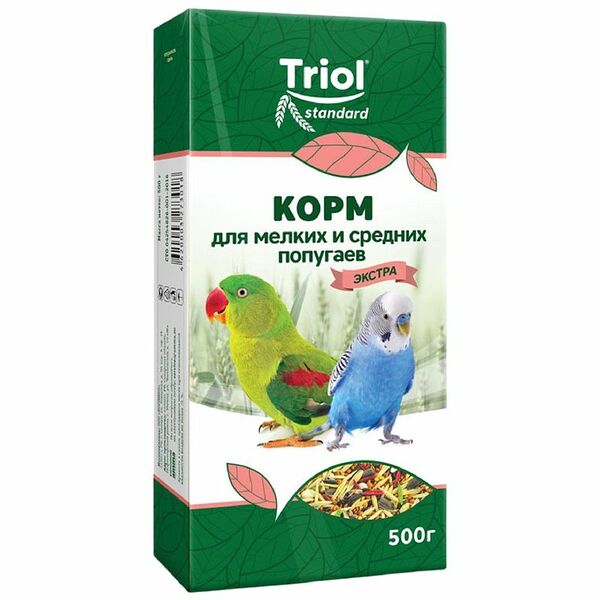 Корм для мелких и средних попугаев экстра Triol Standard 500 г