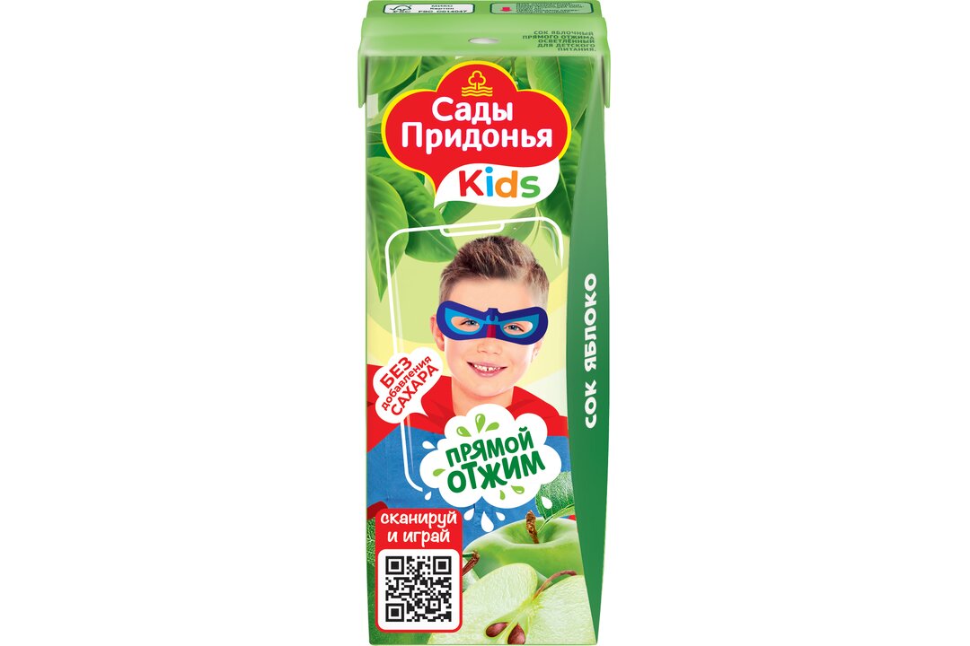 

Сок Сады Придонья Kids Яблоко прямого отжима с мякотью с 4 месяцев 200 мл