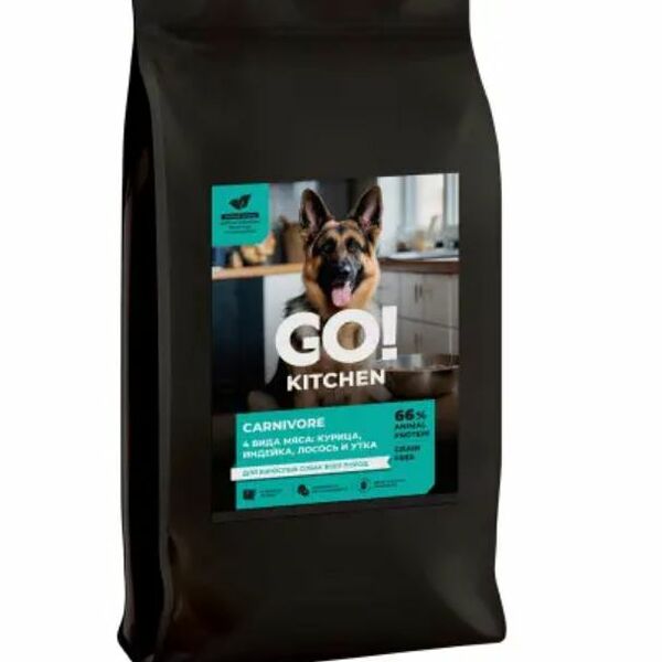 GRAIN FREE  ADULT 4 Meat Recipe GO Беззерновой корм для взрослых собак всех пород с курицей, индейкой, лососем и уткой  9980 г